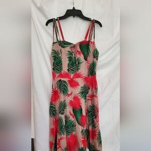 Tropical print dress size 10